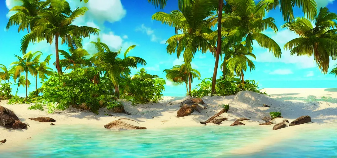 tropical island beach wallpaper