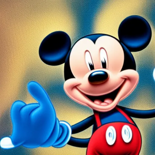 Image similar to extremely muscular Mickey Mouse