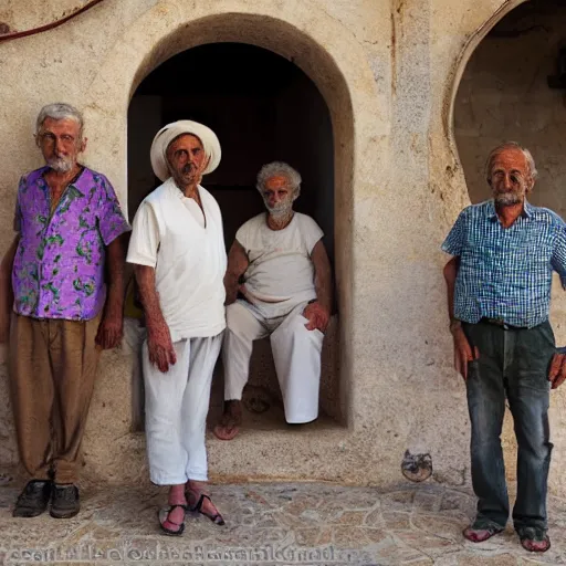 Prompt: portrait of inhabitants of Paternó, Sicily