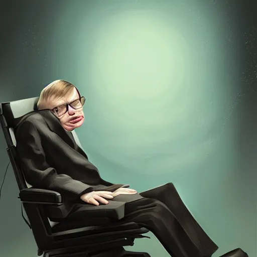 Prompt: stephen hawking in the style of craig mullins