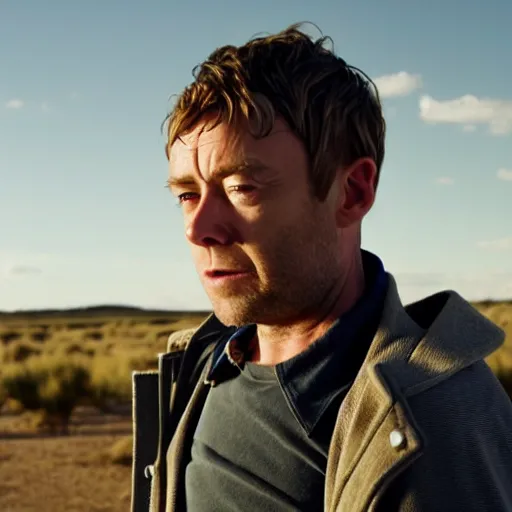 Image similar to Live Action Still of Damon Albarn in Breaking Bad, real life, hyperrealistic, ultra realistic, realistic, highly detailed, epic, HD quality, 8k resolution, body and headshot, film still