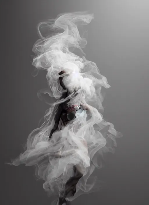 Prompt: a Photorealistic dramatic hyper realistic render of a glamorous Mexican ghost smoke by Ken Brower and Deborah Ory, Lois Greenfield, Beautiful dynamic dramatic dark moody lighting, volumetric, shadows, cinematic atmosphere, Octane render, 8K