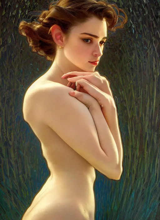 Image similar to photo of a gorgeous young woman in the style of stefan kostic, realistic, sharp focus, 8 k high definition, insanely detailed, intricate, elegant, art by david cronenberg and stanley lau and alphonse mucha and hopper and gilleard and ryden and wolfgang lettl and yoshitako ameno and artgerm