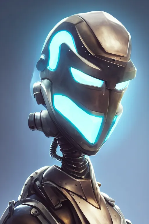 Image similar to epic mask helmet robot ninja portrait stylized as fornite style game design fanart by concept artist gervasio canda, behance hd by jesper ejsing, by rhads, makoto shinkai and lois van baarle, ilya kuvshinov, rossdraws global illumination radiating a glowing aura global illumination ray tracing hdr render in unreal engine 5