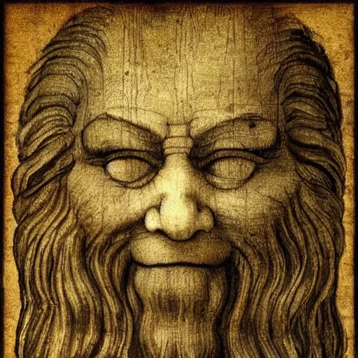 Image similar to trollface drawn by leonardo da vinci