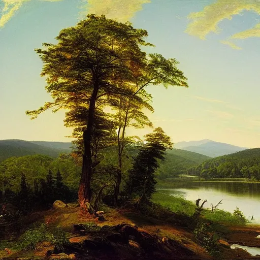 Image similar to scene of the catskill creek, frederic edwin church, asher brown durand