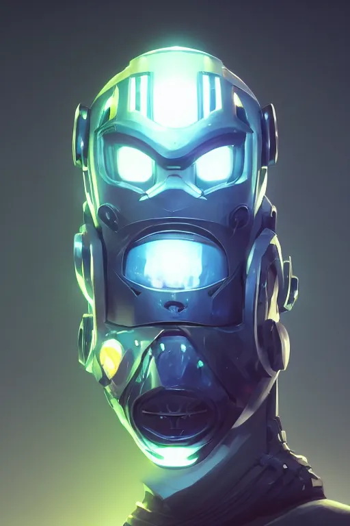 Image similar to epic mask helmet robot ninja portrait stylized as fornite style game design fanart by concept artist gervasio canda, behance hd by jesper ejsing, by rhads, makoto shinkai and lois van baarle, ilya kuvshinov, rossdraws global illumination radiating a glowing aura global illumination ray tracing hdr render in unreal engine 5