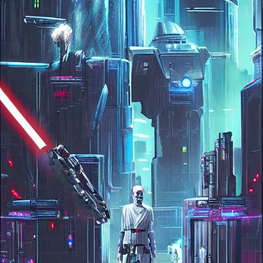 Prompt: cyberpunk star wars