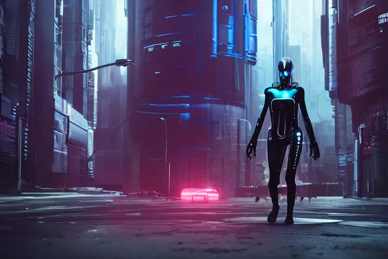 Prompt: cyberpunk alien concept inspired street, futuristic look, highly detailed body, very powerful, photorealistic camera shot, bright studio setting, studio lighting, crisp quality and light reflections, unreal engine 5 quality render