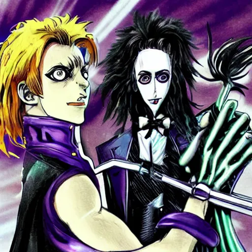 Image similar to edward scissorhands in jojo bizarre adventure