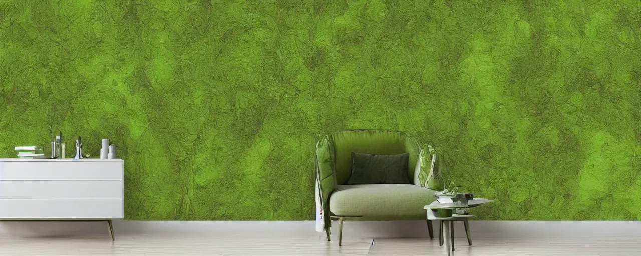 Image similar to an organic biomemetic wallpaper based on moss