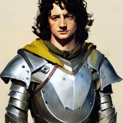 Prompt: greg manchess portrait painting of partially armored frodo beutlin as overwatch character, medium shot, asymmetrical, profile picture, organic painting, sunny day, matte painting, bold shapes, hard edges, street art, trending on artstation, by huang guangjian and gil elvgren and sachin teng