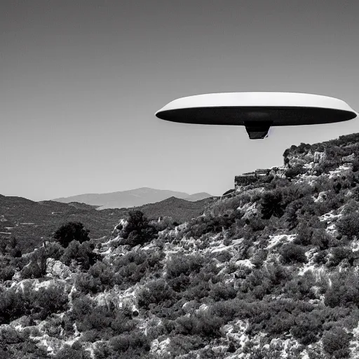 Image similar to an award winner photography of an ufo somewhere in spain