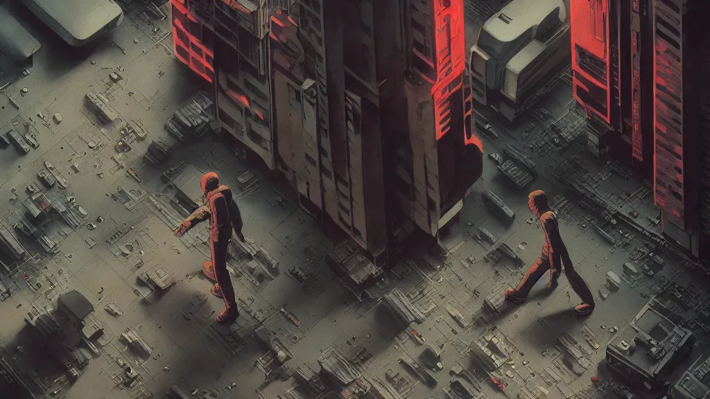 Image similar to realistic aesthetic highly detailed photography of characters in akira scene, characters with hyperrealistic highly detailed faces. from akira by katsuhiro otomo and alejandro hodorovski and denis villeneuve and gregory crewdson style with many details by mike winkelmann and vincent di fate in sci - fi style. volumetric natural light hyperrealism photo on dsmc 3 system