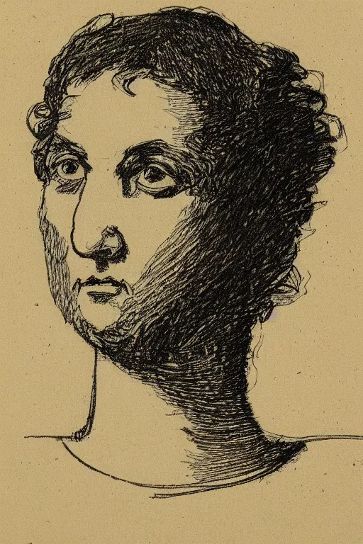 Image similar to portrait of a person in the style of Goya etchings