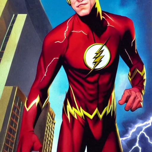 Image similar to The Flash cover art by Alex Ross