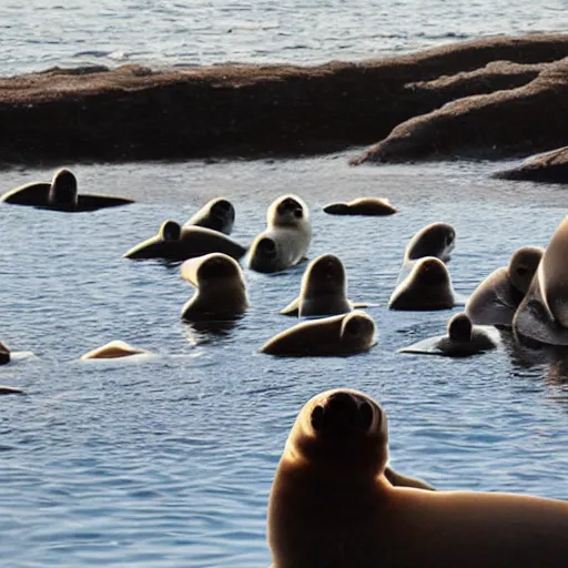 Image similar to invasion of baby seals