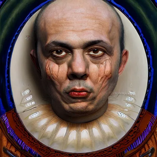 Image similar to portrait of alexander abdulov, photo - realistic, color image, 2 k, highly detailed, by h. r. giger