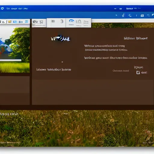 Image similar to UI of windows 12, screenshot, early access