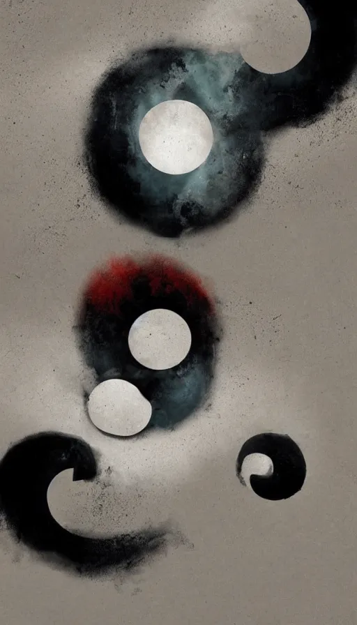 Image similar to Abstract representation of ying Yang concept, by Greg Rutkowski