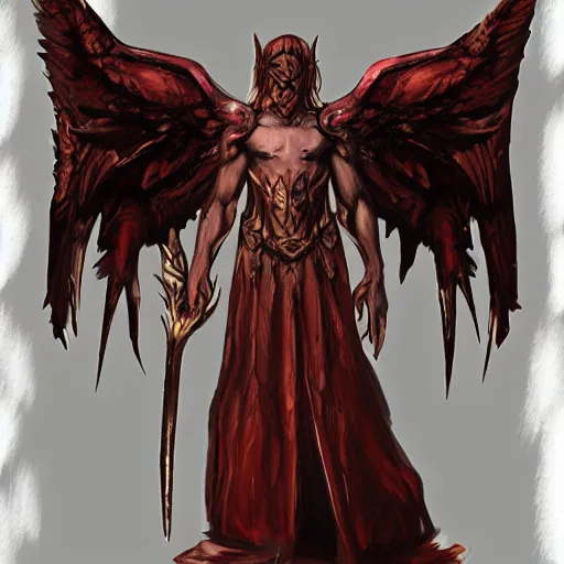 Image similar to concept art fantasy, archangel lucifer