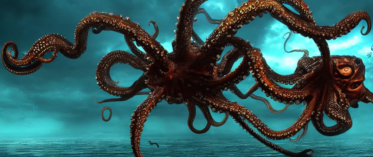 Prompt: ocean octopus monster dramatic lighting cinematic establishing shot extremely high detail foto realistic cinematic lighting post processed