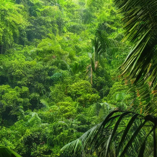 Prompt: dense jungle