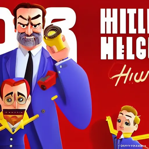 Prompt: quentin tarantino in the videogame hello neighbor