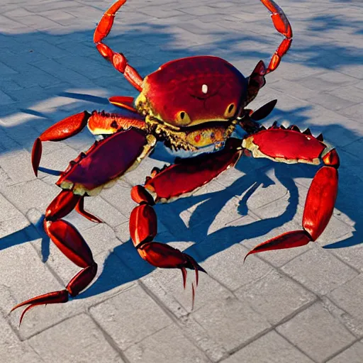 Prompt: crab monster, jrpg, photography