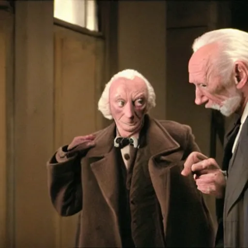 Image similar to william hartnell in a modern doctor who scene