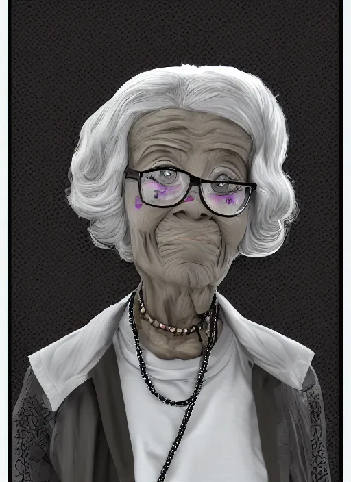 Prompt: gangster granny, detailed digital art