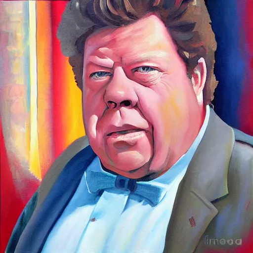 Prompt: George Wendt painting by Thomas-Montacellinio