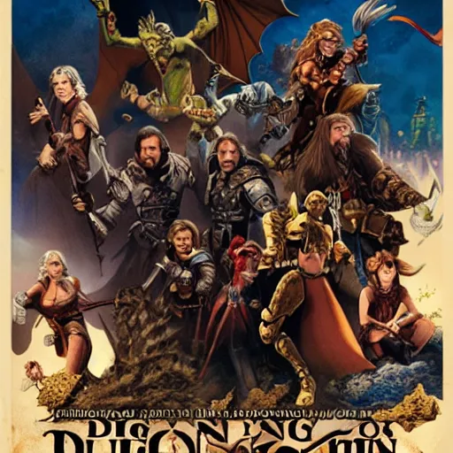 Image similar to movie poster for the dungeons & dragons movie