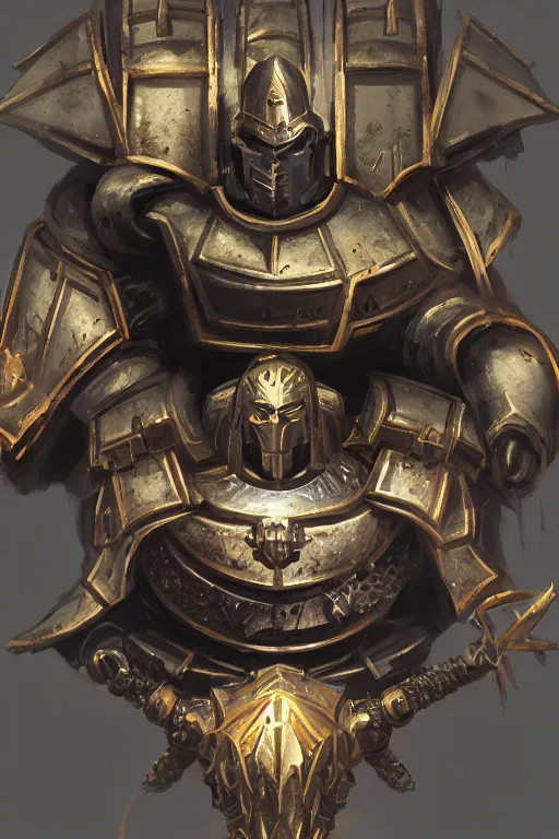 Image similar to armor portrait heros warhammer 4 0 k horus heresy fanart - the primarchs emperor by johannes helgeson animated with vfx concept artist & illustrator global illumination ray tracing hdr fanart arstation zbrush central hardmesh 8 k octane renderer comics stylized