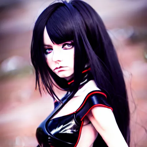 Image similar to portrait of beautiful goth girl in warhammer armor, art by kuvshinov ilya