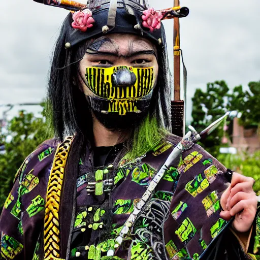 Prompt: acidpunk samurai