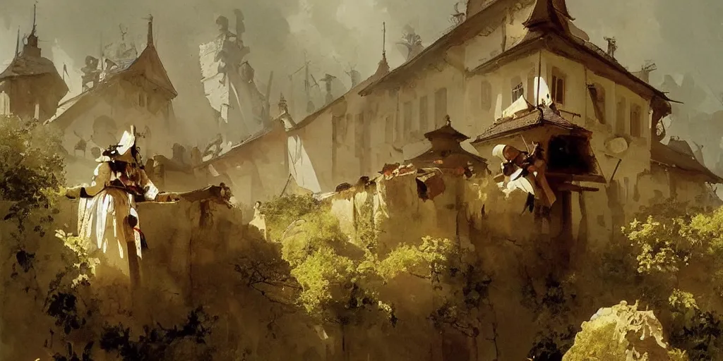 Image similar to gorgeous Carl Spitzweg painting, artstation