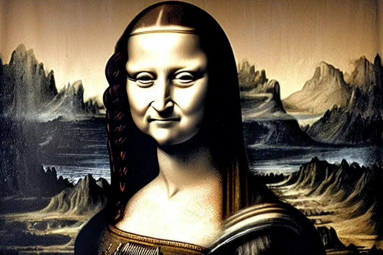 Image similar to monalisa in the style of h.r. giger, in the style of h.r. giger, in the style of h.r. giger, in the style of h.r. giger