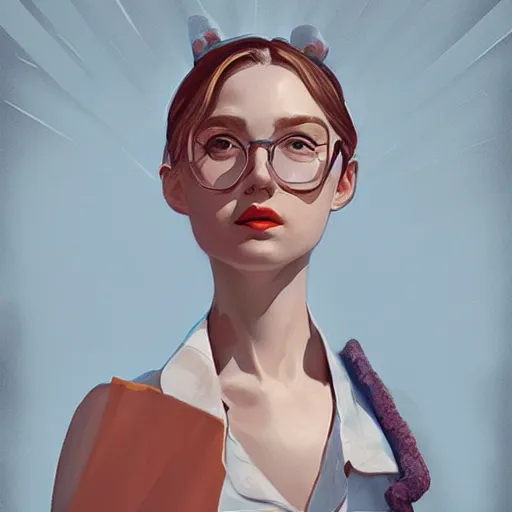 Image similar to a film still in the art style of artgerm and wlop and wes anderson