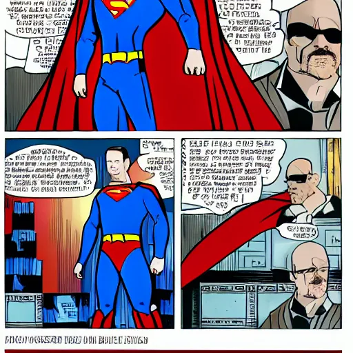 Image similar to walter white as superman