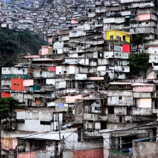 Image similar to san paulo favelas in a ciberpunk style