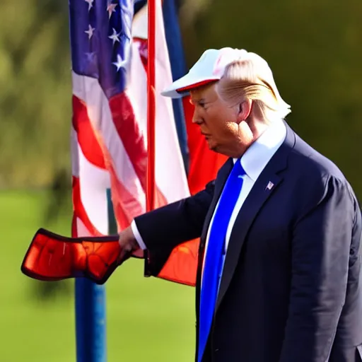 Image similar to donald trump swings that thing low