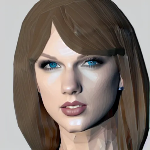 Image similar to low poly 3d render of taylor swift