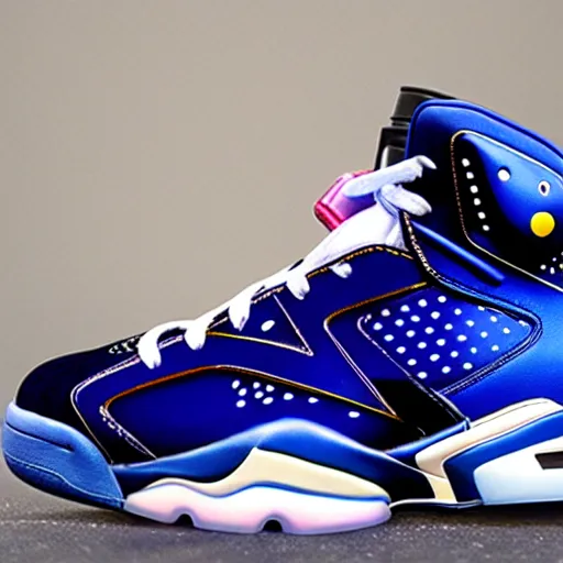 Image similar to spacejam jordan 6 basketball shoes 1990s edition collectors edition