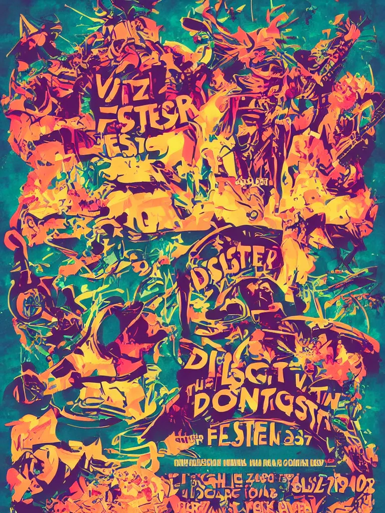 Image similar to poster for the diggerfest festival, really good vibes, aesthetic!!!