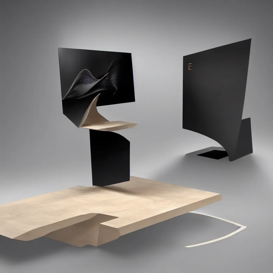 Image similar to single pc display ; designed by c. a. k. e., marc newsom, zaha hadid, blond ltd, layer design ; natural materials ; industrial design ; behance ; le manoosh ; pinterest ; if design award ; reddot design award