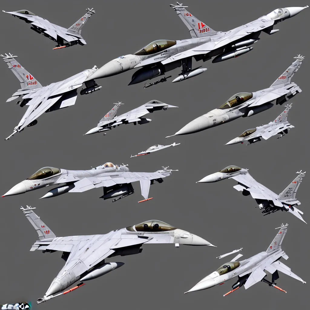 Image similar to f 1 6 fighting falcon with lots of guns concept art, robotech gradius outer space concept art, hyperrealism, fine detail, 8 k, 3 d render, artstation contest winner, cgsociety, cryengine, concept art!!, zbrush, vray, sprite!! no background