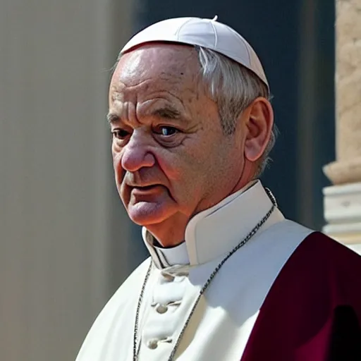 Image similar to bill murray is the pope