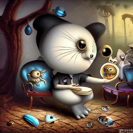 Image similar to surrealism by Greg Craola Simkins , masterpiece