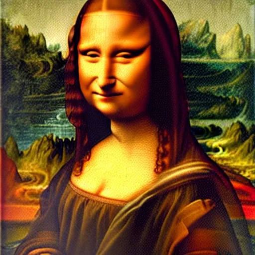 Image similar to a guinea pig posing as mona lisa, oil painting